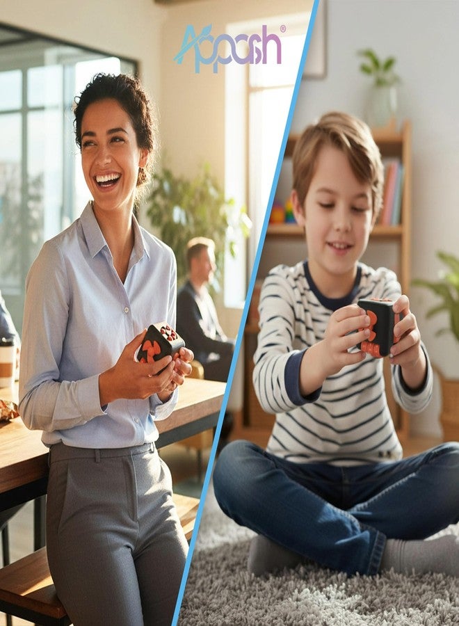 APPASH Fidget Cube - Premium 9-in-1 Ultimate Sensory Fidget Toy for Stress & Anxiety Relief | Features ACU Rollers, Clickable Fan, Pen Slider, Bearing Balls & More Tactile Actions for Focus[BlkRed] - Image 5